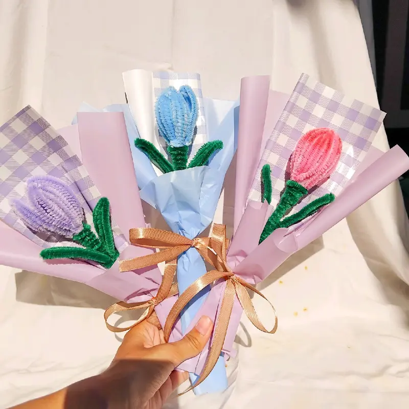 Buket Kawat Bulu/Buket Bunga Kawat Bulu/Buket Bunga Tulip/Buket Bunga Sunflower 1