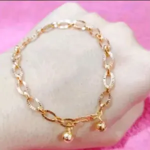 Gelang Tangan Rantai Nuri Titanium Gold Gelang Wanita Dewasa anti luntur anti karat