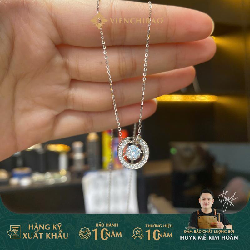 HuyK Viễn Chí Bảo - Dây chuyền đá nhảy CZ - Chất liệu bạc 925 - D401053
