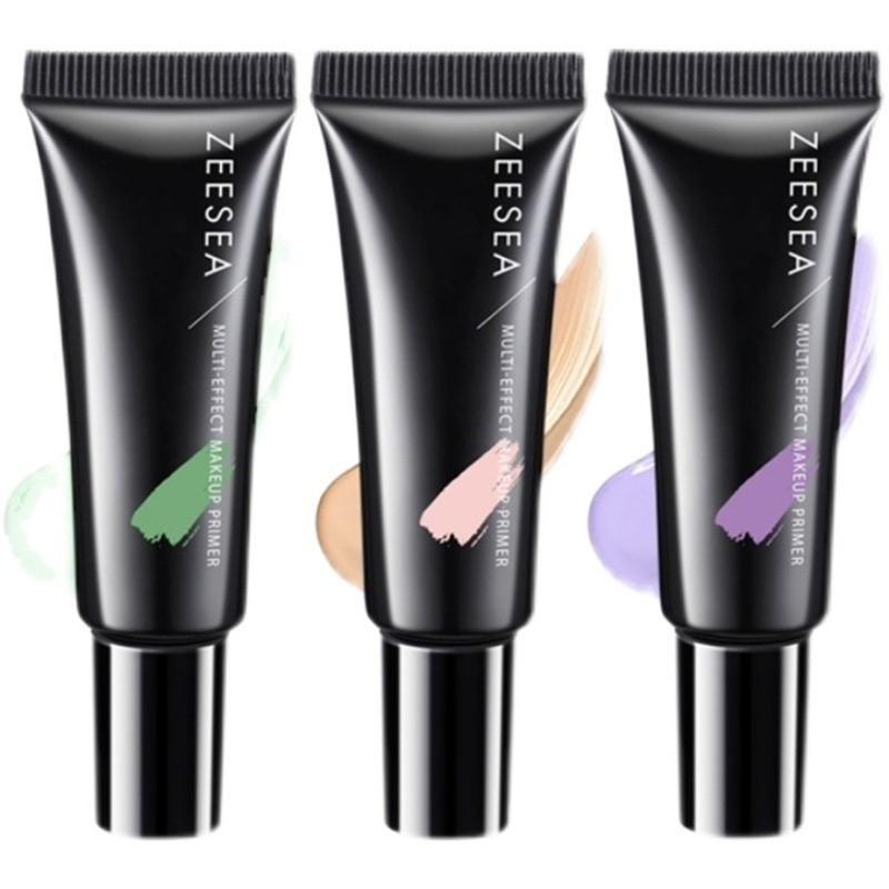 Product Introduction of （Free Gift&NEW）Face Makeup Primer Cream Brighten Contour Color Isolation Waterproof Makeup Foundation Natural Makeup Base Cream 10g + Powder 30