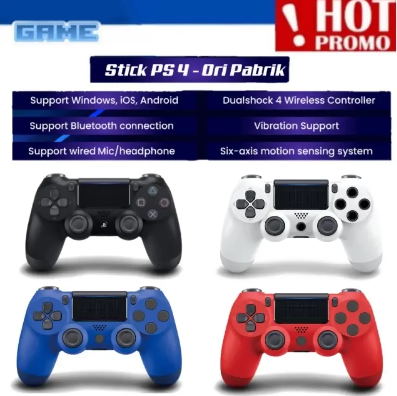 Wireless Gamepad Stick Controller LED Original Free Charger For P4 Touch Bar Controller 1