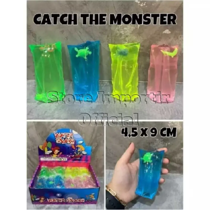Mainan Viral Water Snake Jelly Mainan Licin Susah Dipegang | Maina Anak Catch The Monster Mainan Ular Air Licin Harga Satuan Murah | Mainan Prank Jelly Monster Air 7
