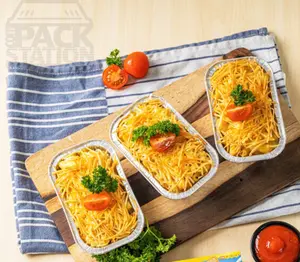 Alumunium Tray 300ml Persegi Panjang 7x13cm (isi 10)