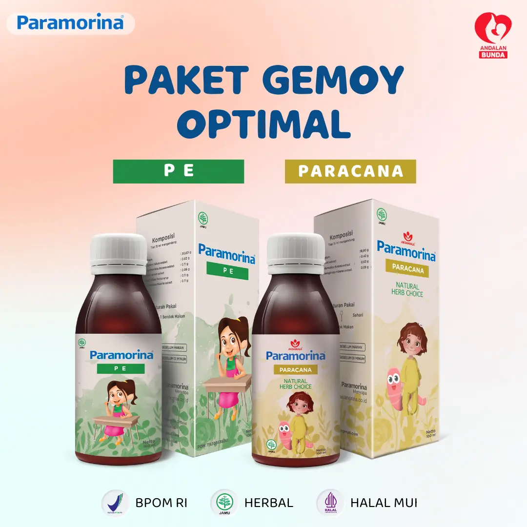 Paket Gemoy Optimal (PE + PARACANA) | Vitamin Herbal madu nafsu makan untuk anak 1 tahun keatas