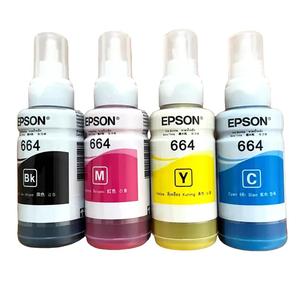 Epson หมึกเติมของแท้ รุ่น T664 สำหรับ L100-L565 & L1300 ปริมาณ 70cc สีดำ/ขาว/เหลือง/ฟ้า คุ้มค่า ประหยัดค่าหมึก พริ้นเอกสารได้ 4,000 หน้า