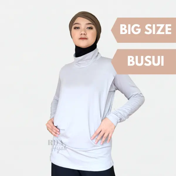 Highneck Longsleeves Busui BIG SIZE RDA Hijab Manset Lengan Panjang Ibu Menyusui Jumbo Katun Premium 0