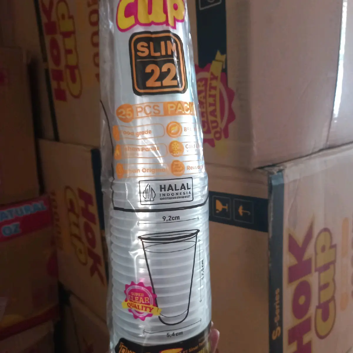 gelas cup 4 slop 22 oz merk hook untuk minuman jumbo