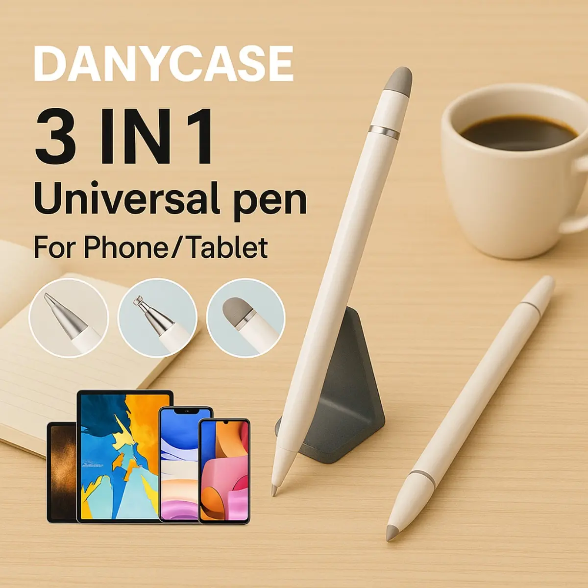 DANYCASE Universal Stylus Pen 3 in 1 Universal Pencil for iPad Samsung  Xiaomi Redmi No Charging Phone Tablet Screen Touch Pencil Pena Drawing  affinity 150 stylus  pen infinix pen xiaomi pad 6 stylus pen redmi se pen ipad gen 10 stylus pen touch  pen