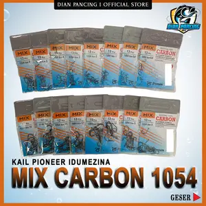 Kail Pancing Pioneer Mix Carbon tipe Kecil 1054 Kuat Ready Ukuran No 0.6 s/d 15