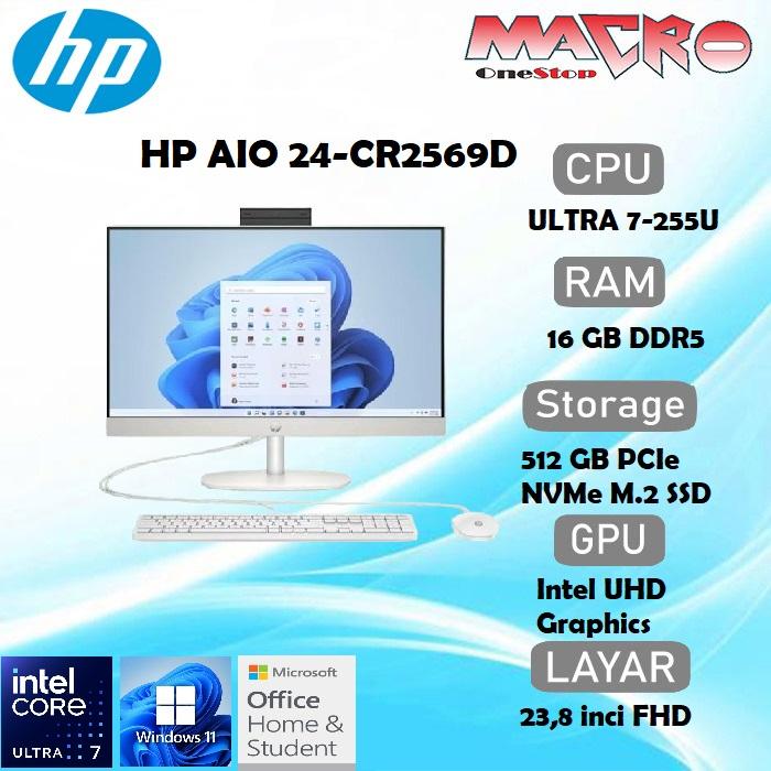 Gambar HP AIO 24-CR2569D ULTRA 7-255U 16GB 512SSD Iris Xe 23.8FHD IPS WIN11+OHS Touch dari Macro OneStop Official Kota Administrasi Jakarta Pusat Tokopedia