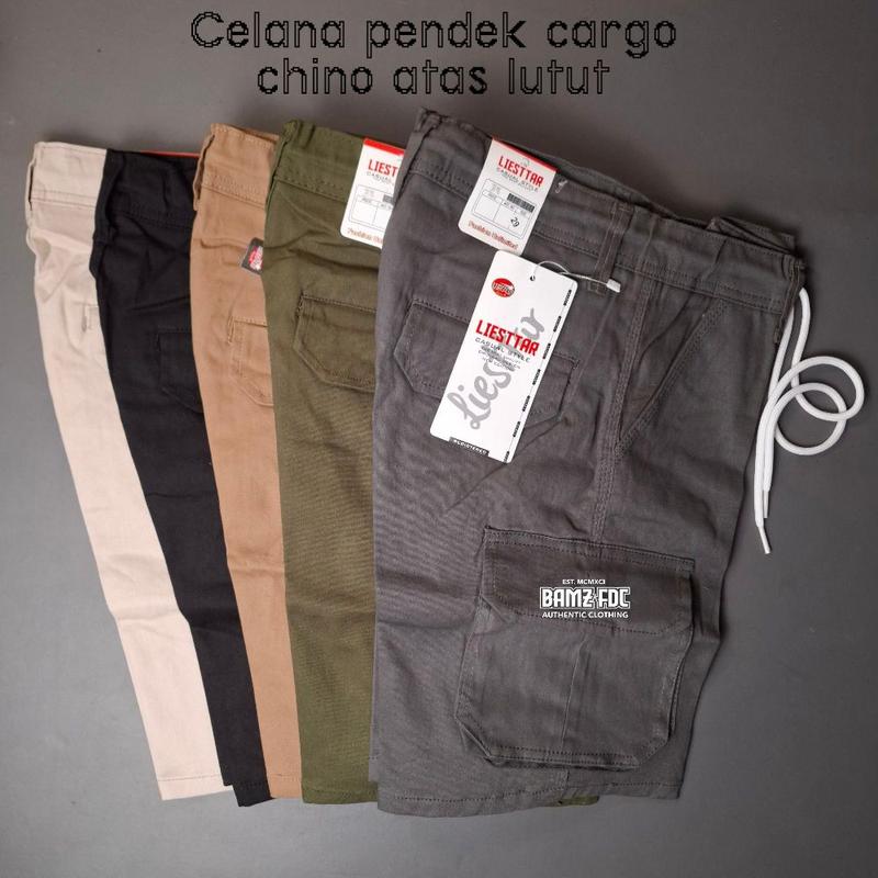 Celana Cargo Pendek Cotton Chino/Basic Unisex hortpants Cargo BroadShot Premium/Diatas Lutut/Celan kimpul cinos Cowok  Dewasa Distro Melar 2