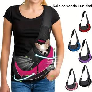 Portabebes transpirable para perros, Bolsa de hombro portátil para mascotas, Bolsa para perros para viajar, Adecuado para mascotas pequeñas a medianas