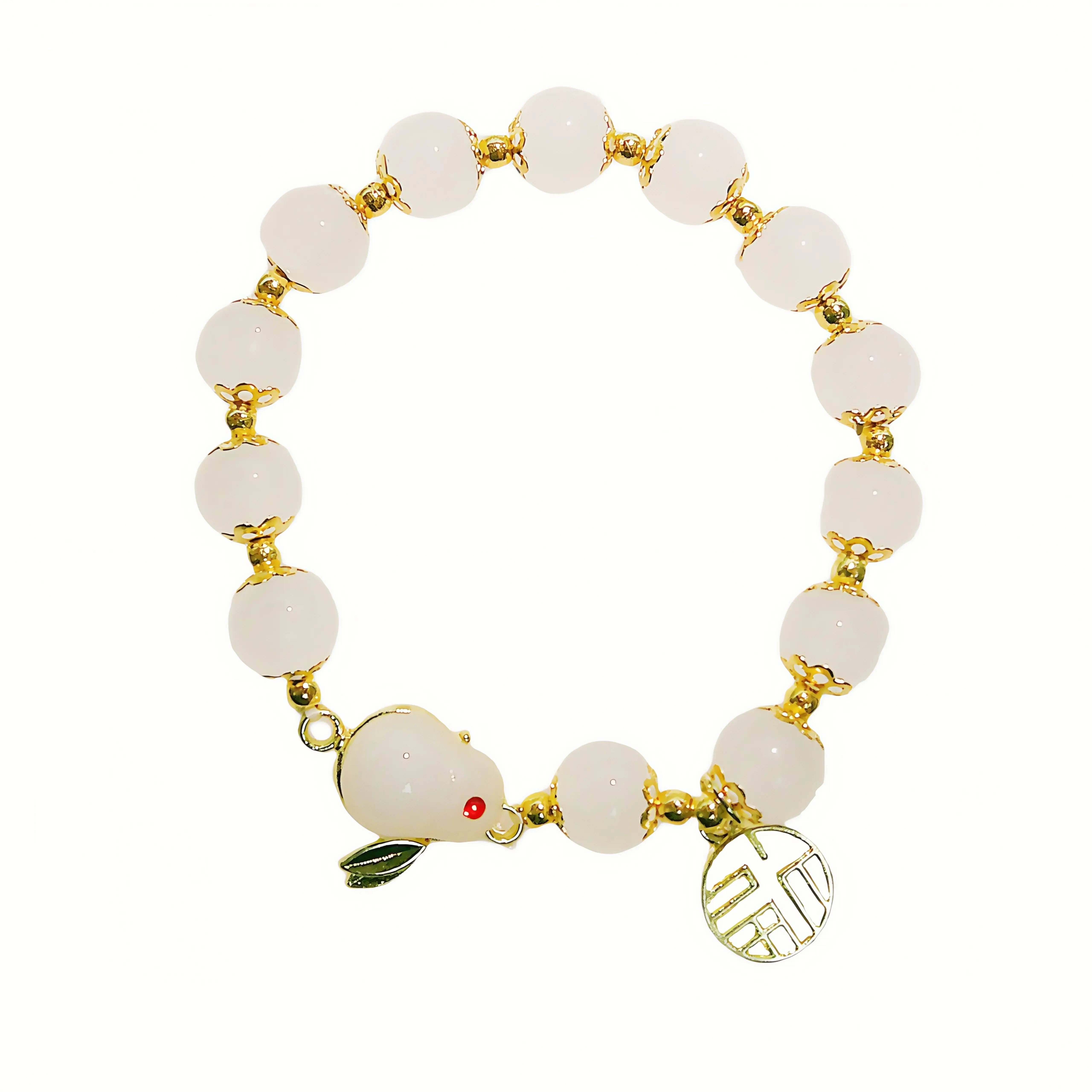 【Crystal Lunar Rabbit Bracelet】Moonlit Celestial Elegance | 14cm Opalescent Glow Wrist Chain | Ethereal Luxury Accessory enewton  bracelets