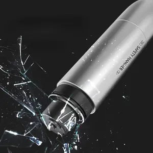 Car Safety Emergency Hammer, 2-IN-1 Emergency Glass Window Breaker, Car Seat Belt Cutter, Automotive Emergency Escape Tool - Sliver