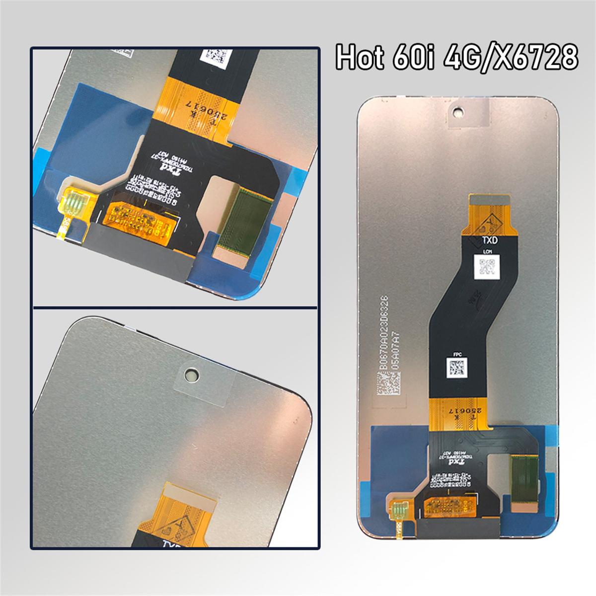 6.7 inch Compatible With For Infinix Hot 60i 4G LCD X6728, X6728B