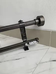 Besi Gorden Double Fullset Batang Hordeng Ganda dan Rel Vitrase Besi Gorden Double fullset