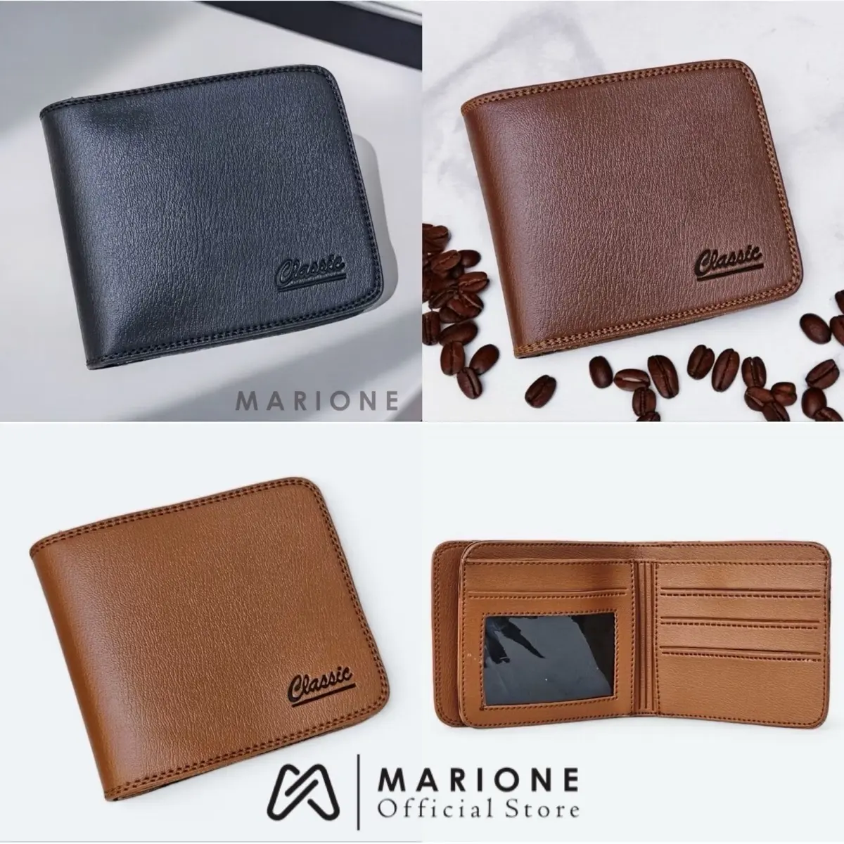 ￼MARIONE - CLASSIC Dompet Pria Kulit Sintetis