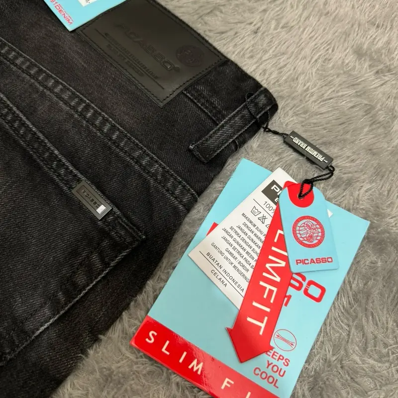 Celana Jeans Pria Picasso Original Panjang Denim Premium Terbaru Reguler Fit 5