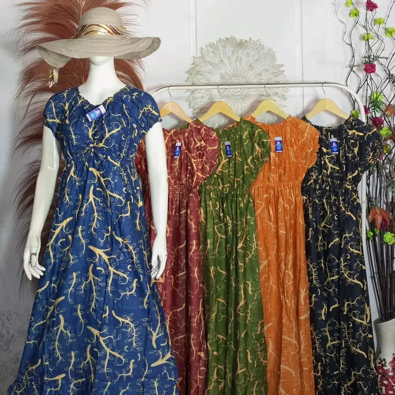 Daster Premium Cassandra Wanita Super Adem dengan Rampel Bawah Kerut Pinggang dan Lengan Balon Busui Celana 0