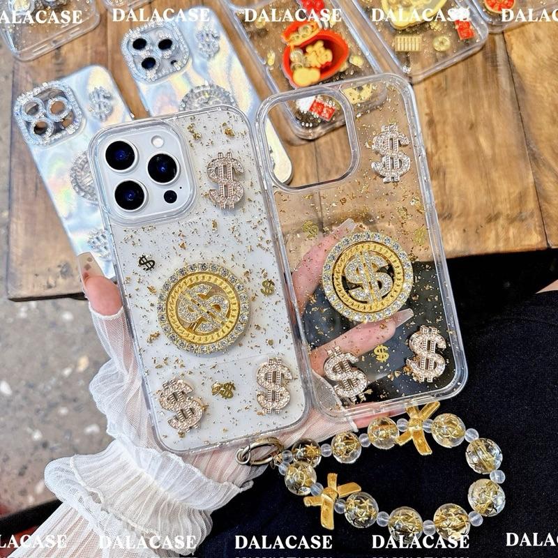   Ốp Tết  Ốp Lưng Trong Nhũ Kim Luân Phú Quý + 3 Đô  OT-KLPQ001  