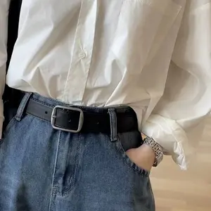 Sayishop Ikat Pinggang Wanita Square Bahan Pu Leather Gesper Kulit Wanita - Ikat Pinggang Fashion Square