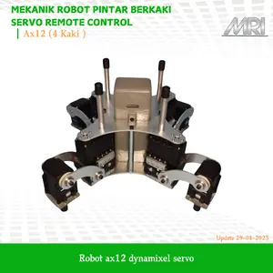 Mekanik Robot pintar berkaki Ax12 (4 Kaki ) & servo Remote Control