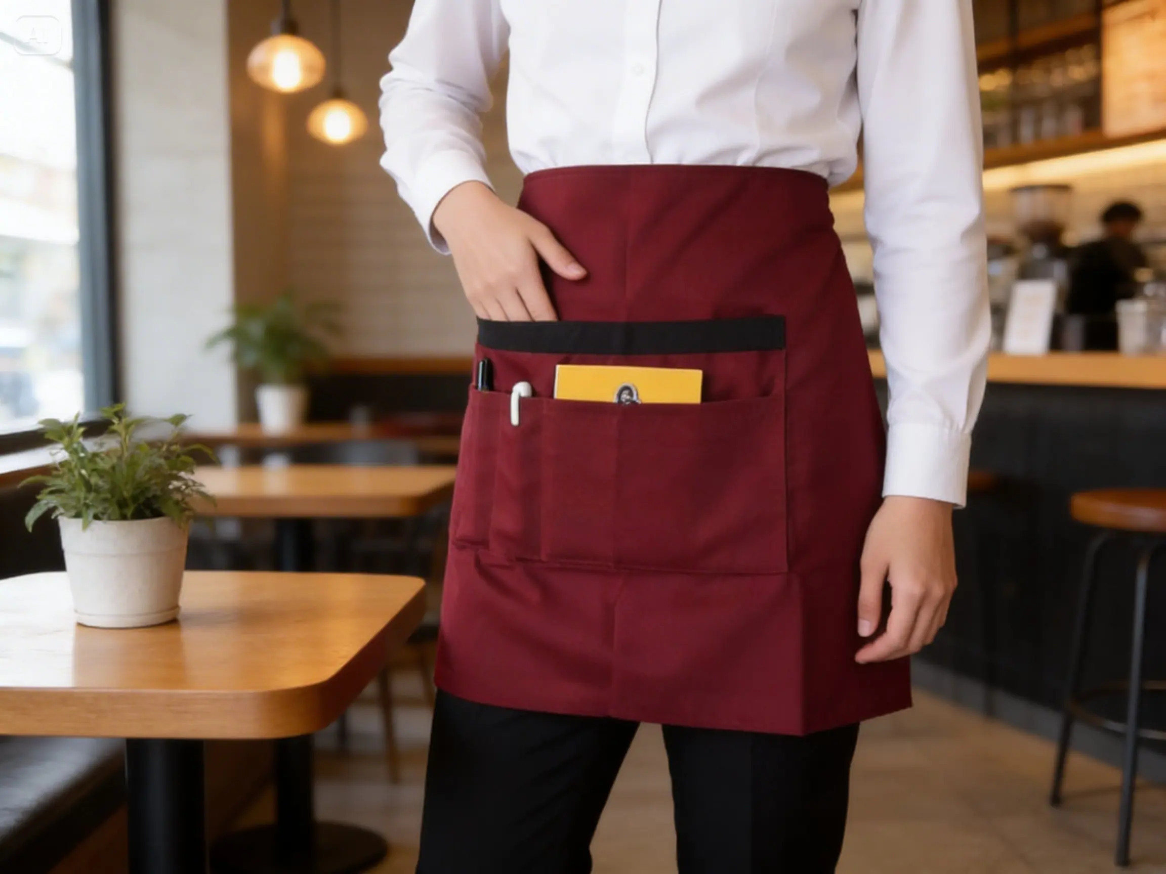 half apron / apron setengah /celemek setengah cotton drill grade "A"