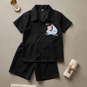 Setelan anak motif sablon usia 1-5 tahun hari hari