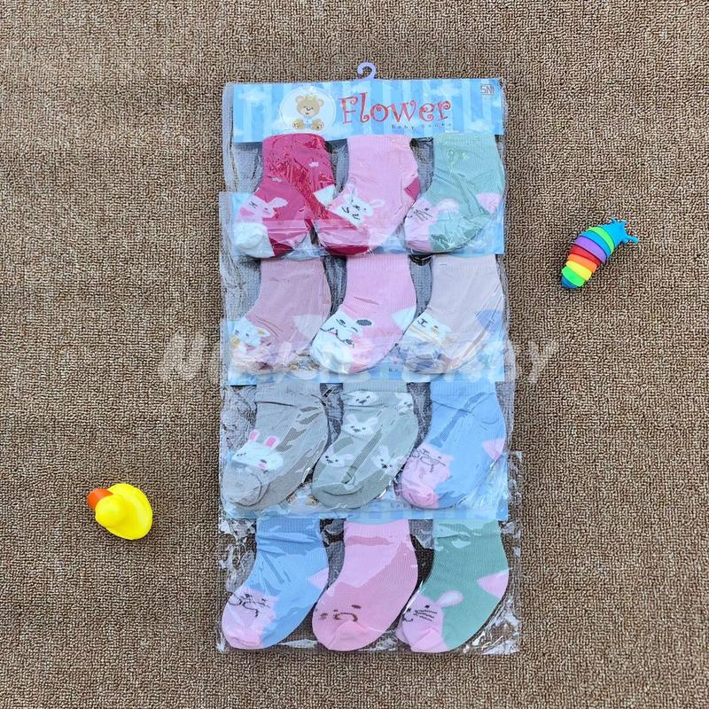 Kaos kaki Newborn 3 pasang lembut hangat Bayi 6