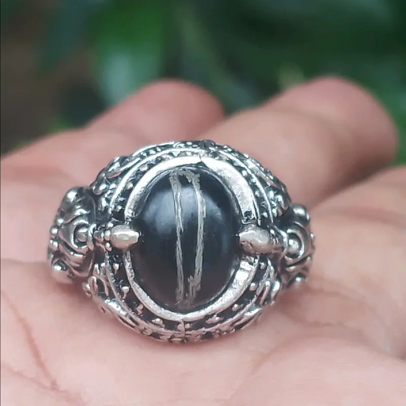 cincin fosil galih kelor serat perak super 3