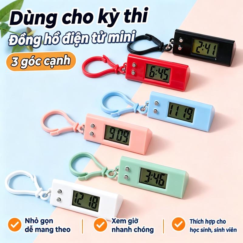 KindCove Đồng hồ treo tường mini hoạt hình,  điện tử,Đồng hồ kỹ thuật số đa năng mini，nhỏ gọn và tiện lợi