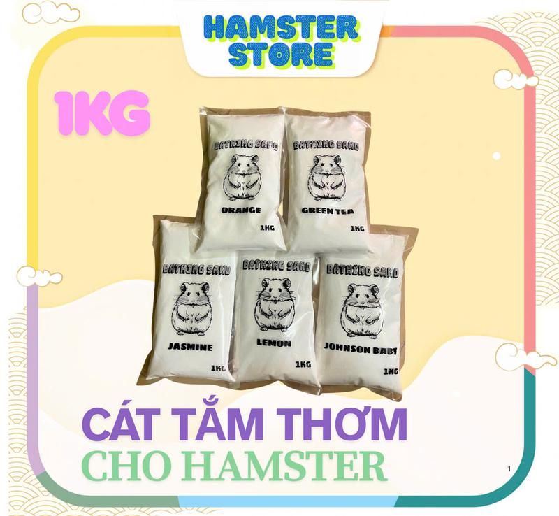  1Kg Cát Tắm Thơm Cho Hamster – Nhiều Hương Lựa Chọn  Cam Trà Xanh Baby Chanh Lài  