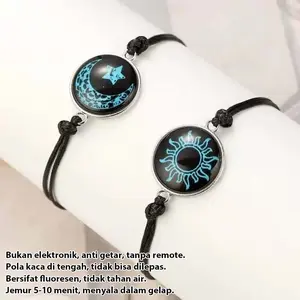 COD Terbaik Penjual Di Matahari dan Bulan Kekasih Waktu Batu Bercahaya Gelang Pasangan Semua Cocok Tenun Tangan Tali Tangan