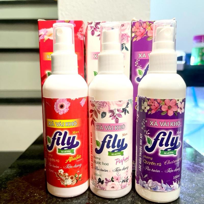  <RẺ VÔ ĐỊCH > Chai xịt xả vải khô 100ml Fily khử mùi kháng khuẩn lưu hương thơm quần áo cả ngày 