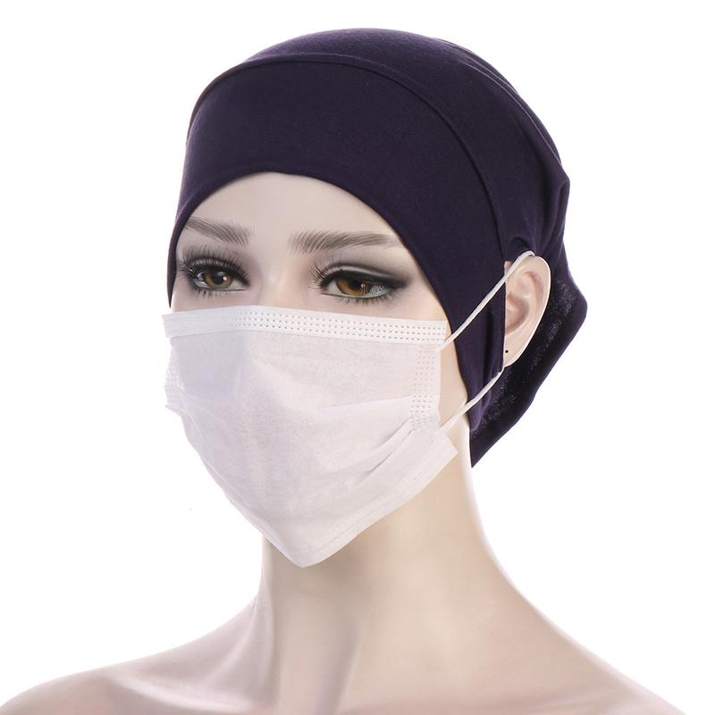 Product Introduction of Mũ Turban cho phụ nữ, có thể co giãn, Mũ trùm đầu bên trong, có xỏ lỗ tai, không bao gồm mặt nạ 12