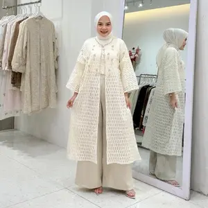 The NuEpisode - Outer Raya Berbahan Bordir Organza Aksen Payet Premium untuk Tampilan Elegan dan Mevvah