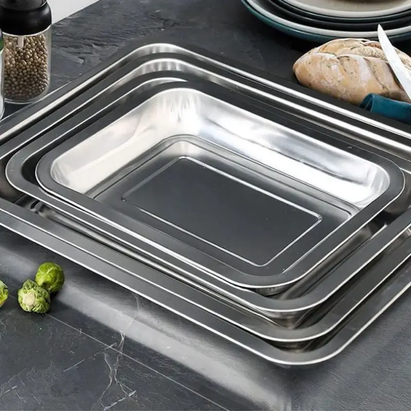 Nampan stainless steel/ baki/ baking tray tersedia 4 ukuran 0
