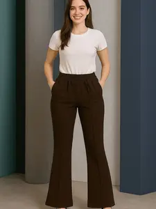 NAna pants-celana cutbray wanita ada saku kanan kiri celana cutbray knit japan