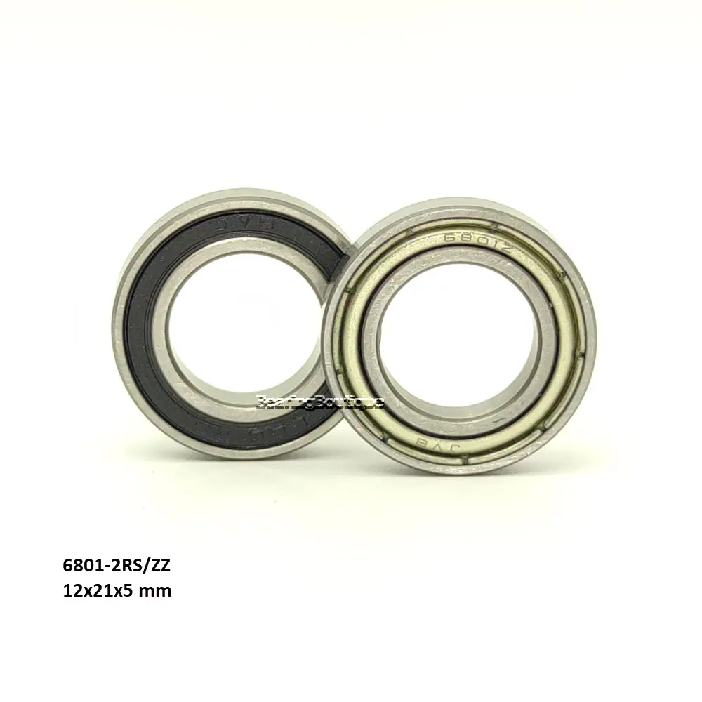 JVB Bearing High-Quality 6801 6801z 6801zz 68012rs 12x21x5mm Z1 Grade High-Speed Low-Noise Bearing Steel