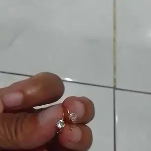 Anting Desi Anak Mata Putih&Pink Perak 925 (silver,gold)