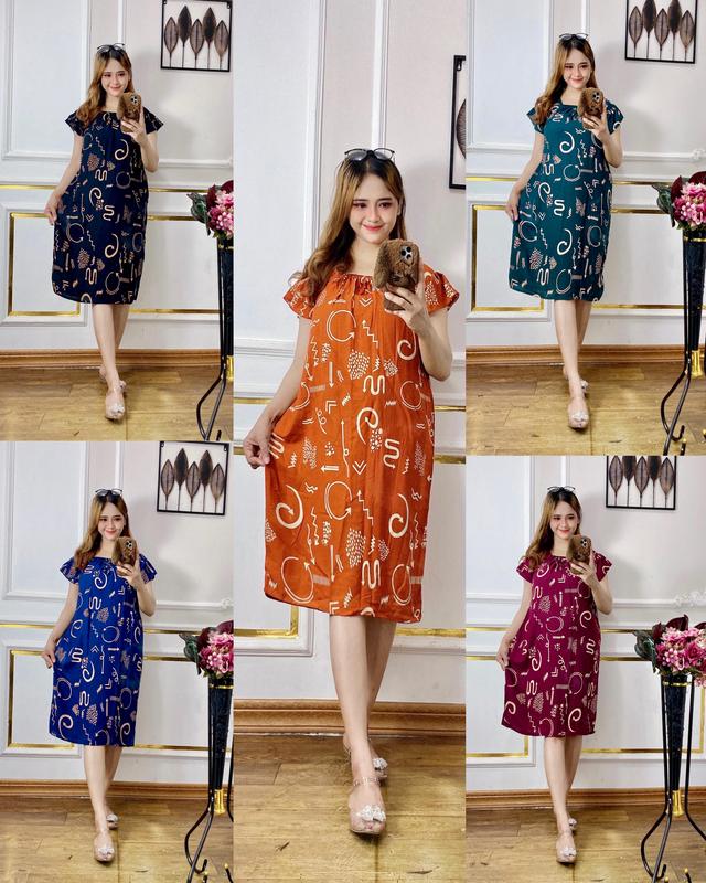 Daster Yukensi Motif Syahnaz/Pakaian Tidur Wanita Bahan Rayon/Karet Dada Busui Friendly/Toko Putra ZK mama muda daster daster  mini pendek terbuka daster  abg daster  wanita 6