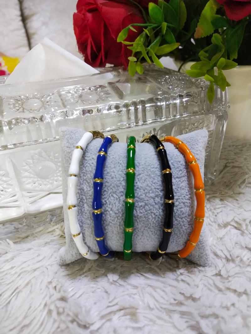 Product Introduction of Gelang Bangle Titanium Motif Bambu Keramik - Perhiasan Pengganti Emas - Perhiasan Wanita - Aksesoris Wanita 7