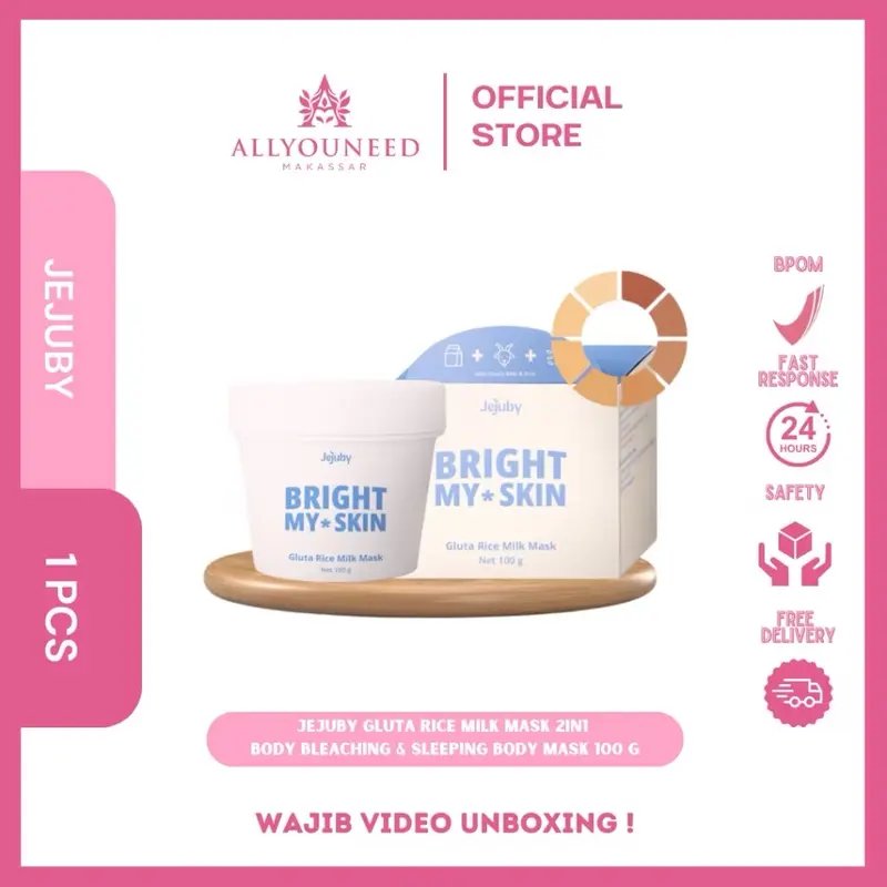 JEJUBY Gluta Rice Milk Mask 2 in 1 Body Bleaching & Sleeping Body Mask 0
