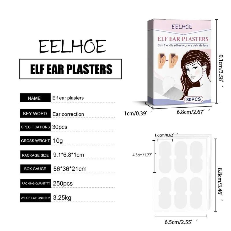 EELHOE Elf Ear Plasters 30pcs Telinga Koreksi Tambalan Tak Terlihat Transparan Viskositas Peri Stiker Telinga