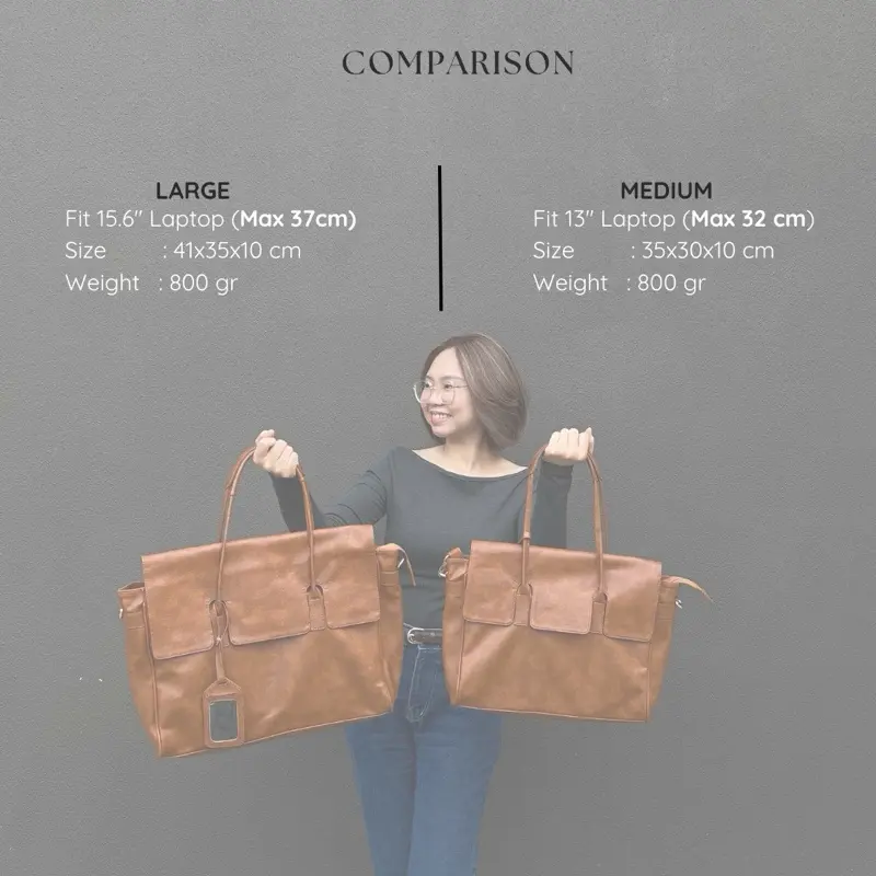 tas laptop 14 inch wanita | BASIC TOTE BAG | tas laptop kulit 2