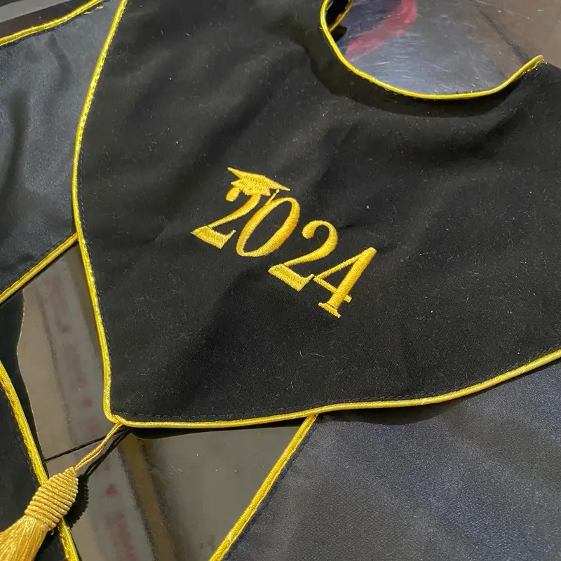 Selempang Wisuda Beludru Navy Prestige Bordir - Syal 3