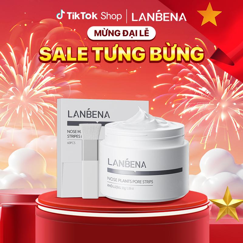 【Official Mặt Nạ Loại Bỏ Mụn Đầu Đen LANBENA,Phiên Bản Nâng Cấp 2.0, 60 CÁI Dải Mũi, Mặt Nạ Lột, Sữa Rửa Mặt Làm Sạch Mụn Đầu Trắng Lỗ Chân Lông, Làm Sạch Sâu, Thích Hợp Cho Mọi Loại Da, 30g,mụn đầu đen,SkinCareTips, Skincare, Nasal Whitening Nữ Nam giới
