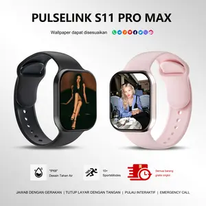 PulseLink  Panggilan Bluetooth Smart Watch 11 Pro Max 10 Pro Max  Original 2.2" AMOLED NFC GPS Waterproof Wireless Charging Unisex