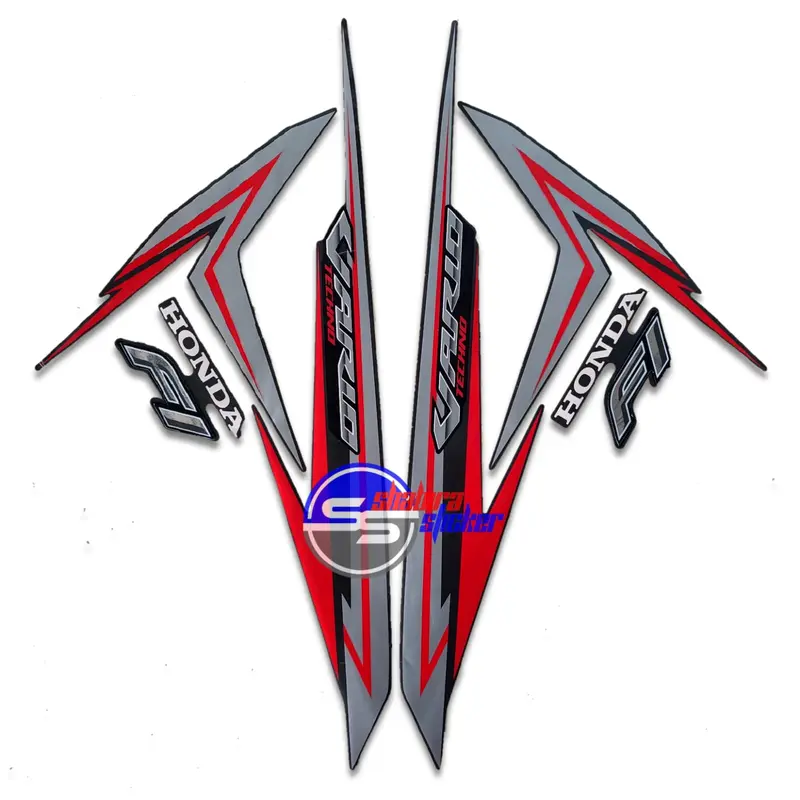 Striping Stiker Motor Honda Vario Led Old 125 Fi 2016 2017 Hitam Fullset Motorcycle 1