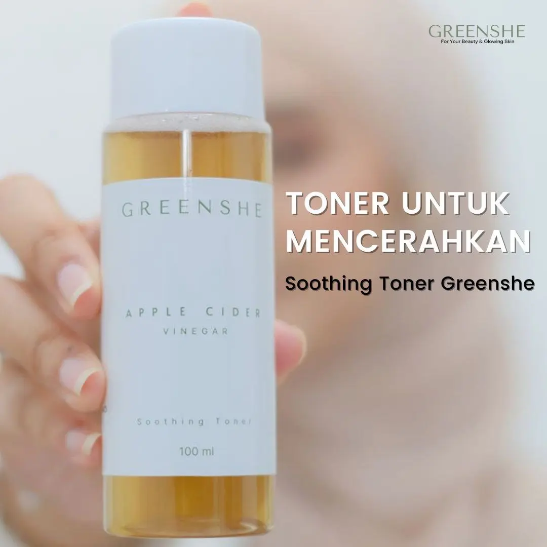 TONER GREENSHE TONER JERAWAT DAN FLEK HITAM DAN MENCERAHKAN Wajah (GRATIS HADIAH)
